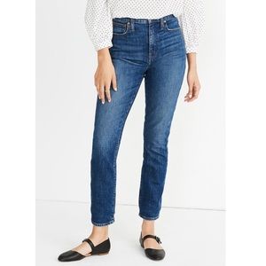 MADEWELL High Rise Slim Boyfriend Jean in Barksdale Wash Size 30